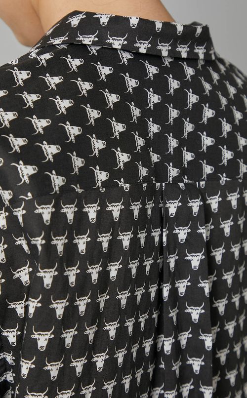 プリントワンピースカラーシャツ