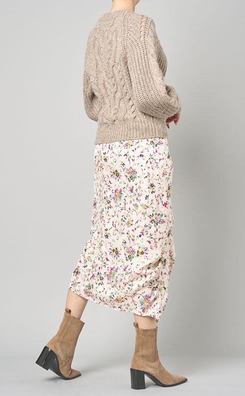 ケーブルクルーネックニットプルオーバー