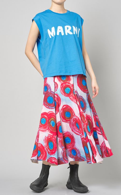 口ゴノースリーブジャージトップス