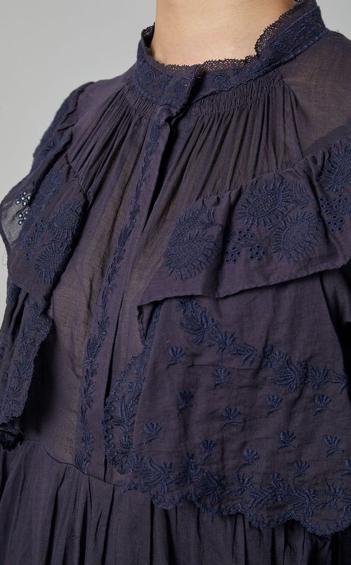 コットンボイルレースミニワンピース