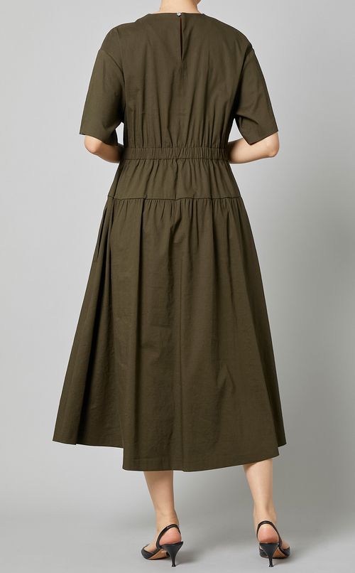 クリスプリネンギャザーワンピース