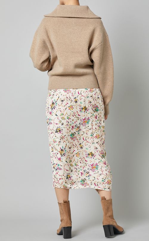 ウールハーフジッププルオーバーニット