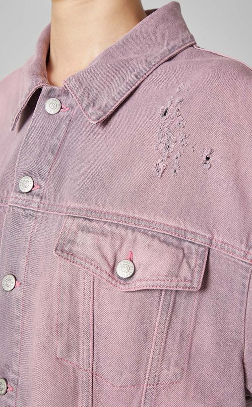 クロップド丈デニムジャケットブルゾン