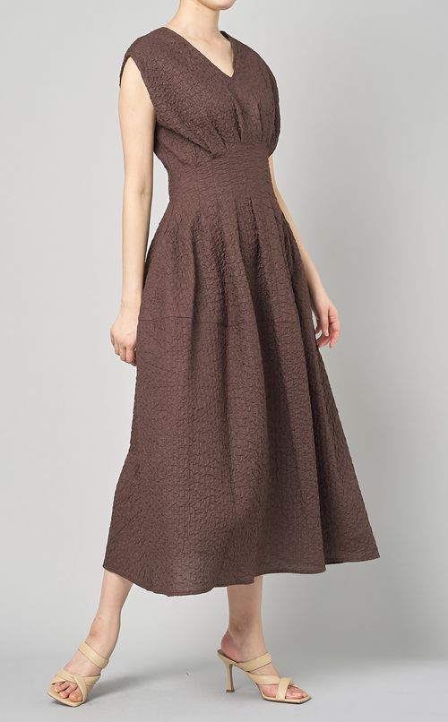 ジャガードウエストタックワンピース