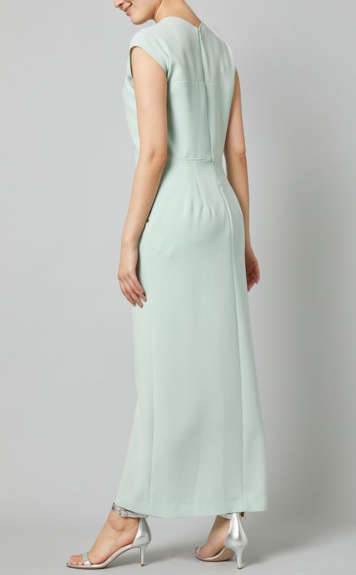 くるみボタンIラインワンピース