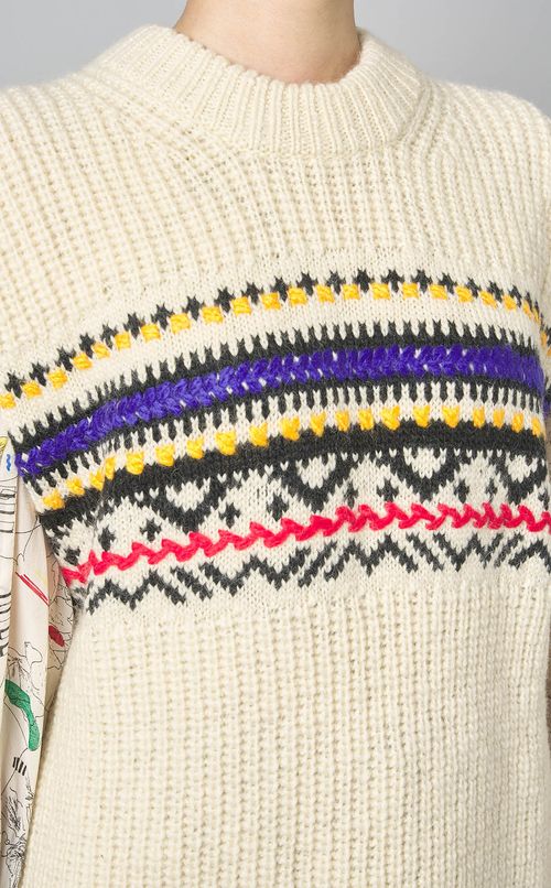 ジャガードリブニットベスト