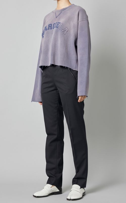 加工ロゴクルーネックスウェットトップス