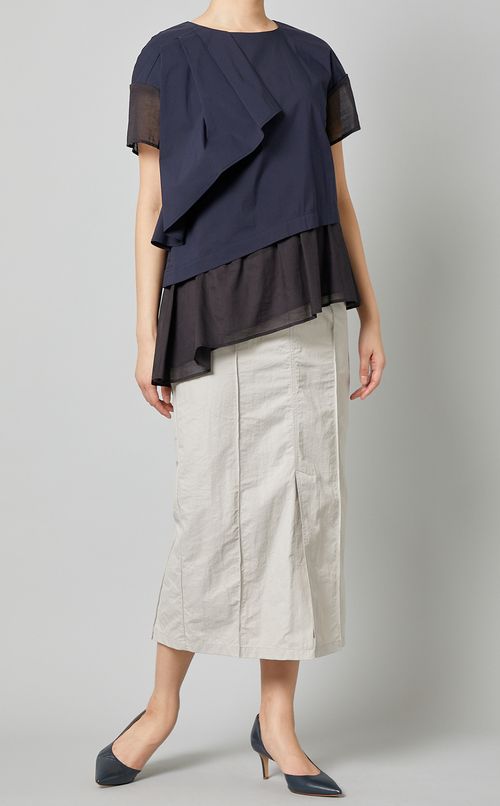 シアーレイヤードブラウス