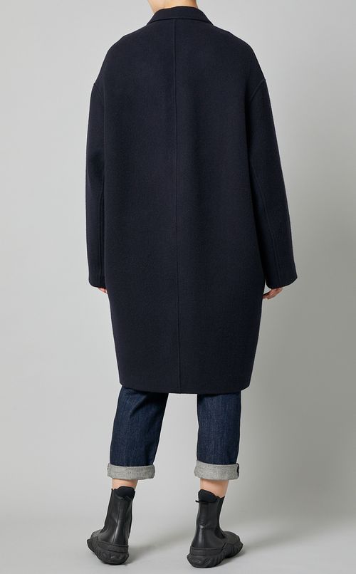 ウールテーラードミディコート