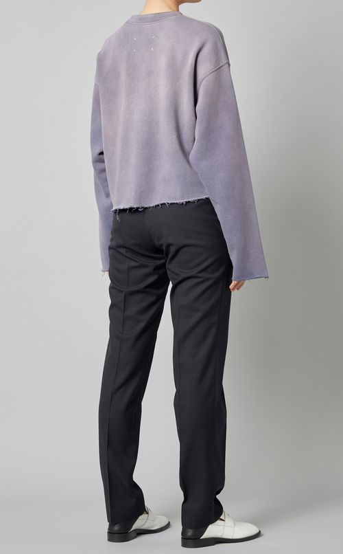 加工ロゴクルーネックスウェットトップス