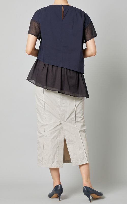 シアーレイヤードブラウス