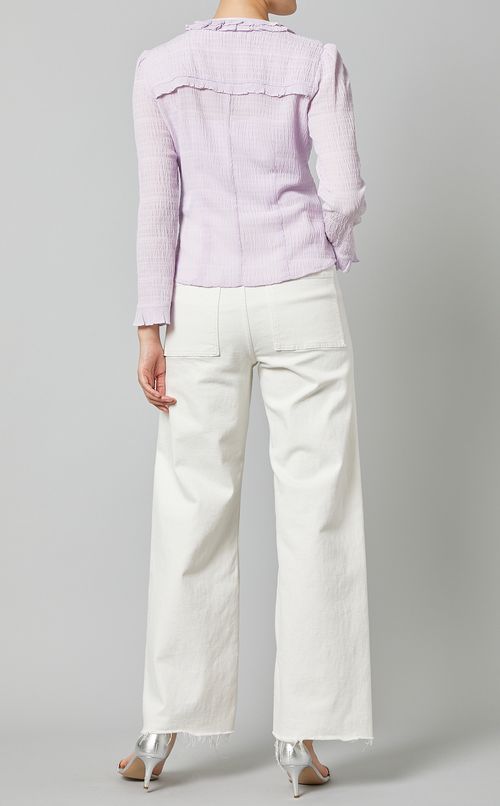 ラッフルノーカラーブラウストップス