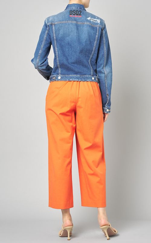 スマーフモチーフ付デニムブルゾン