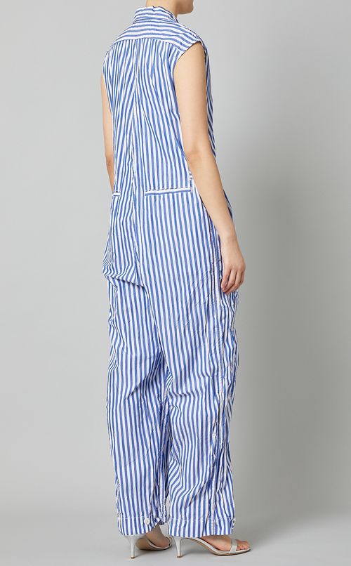 ノースリーブストライプジャンプスーツ