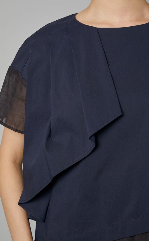 シアーレイヤードブラウス