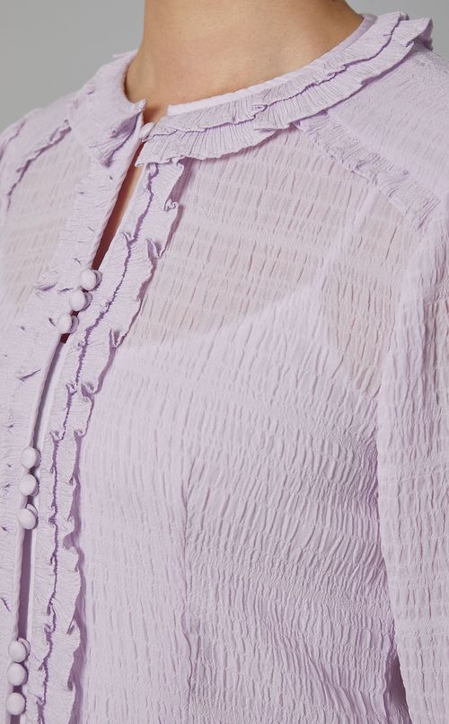 ラッフルノーカラーブラウストップス