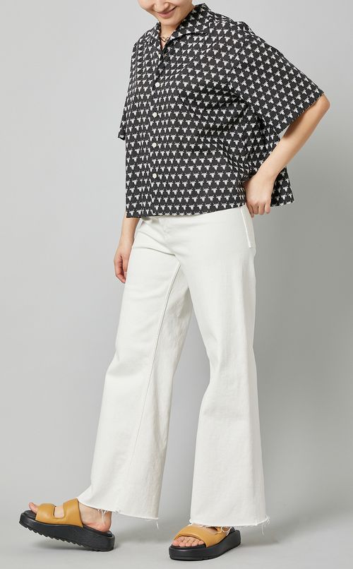 プリントワンピースカラーシャツ