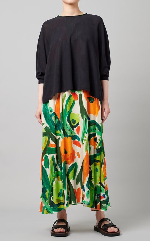 プリントノースリーブワンピース