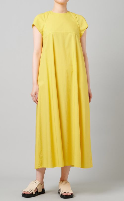 キャップスリーブコットンワンピース