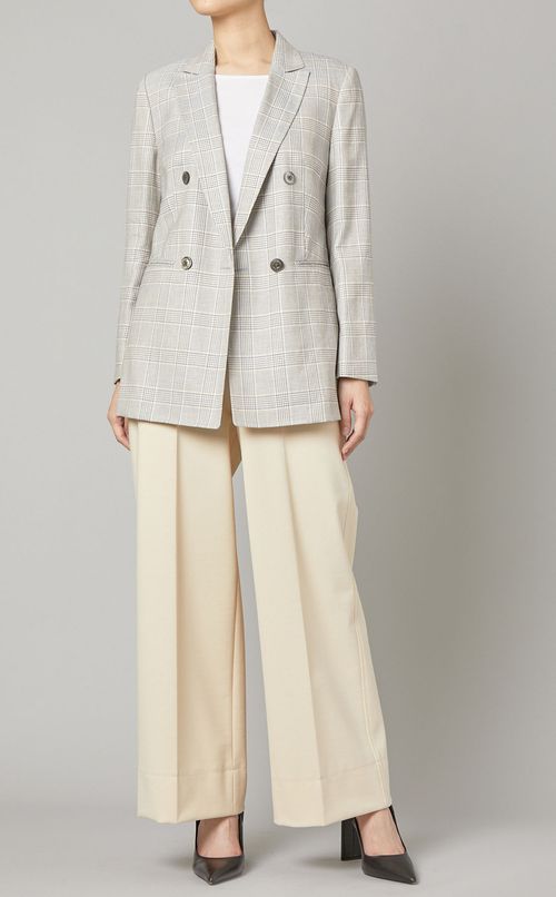 ダブルブレストチェックジャケット