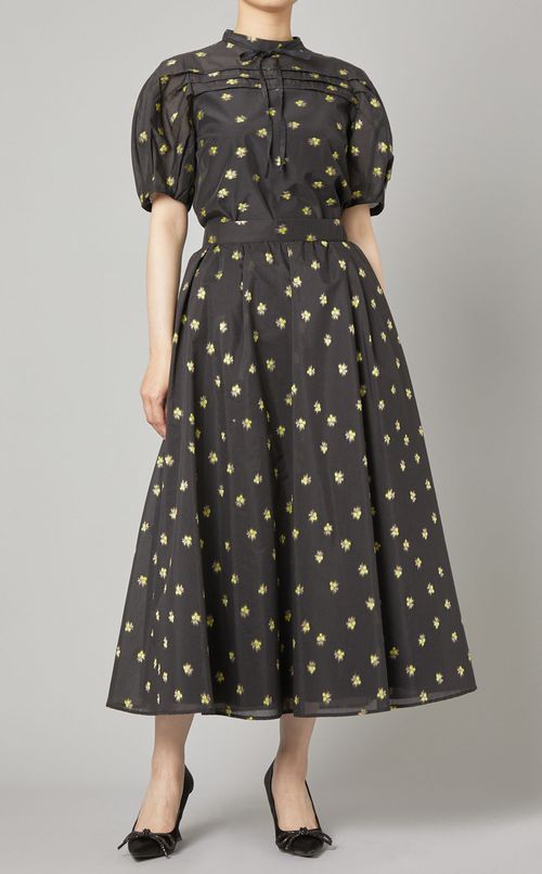 フラワードットフレアスカート