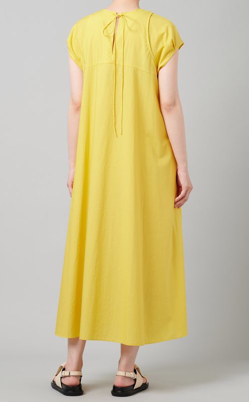 キャップスリーブコットンワンピース