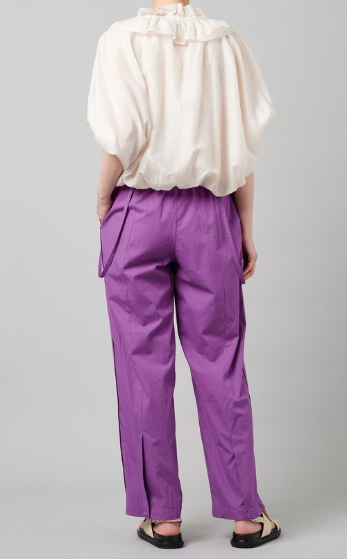 ラッフルデザインギャザーブラウス