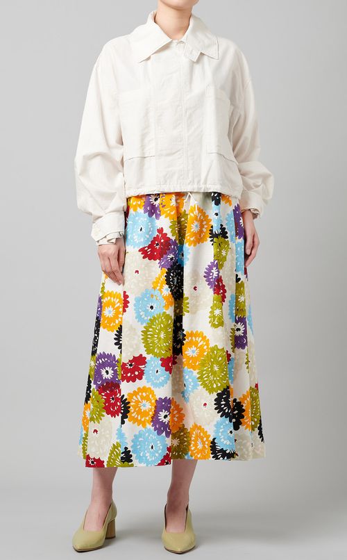 フラワープリントスカート