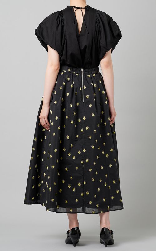 フラワードットフレアスカート