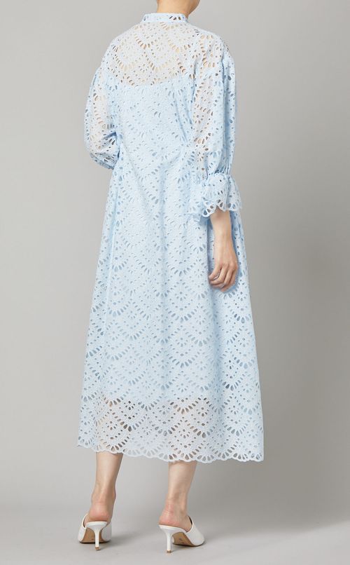 ギャザーフレアレースワンピース