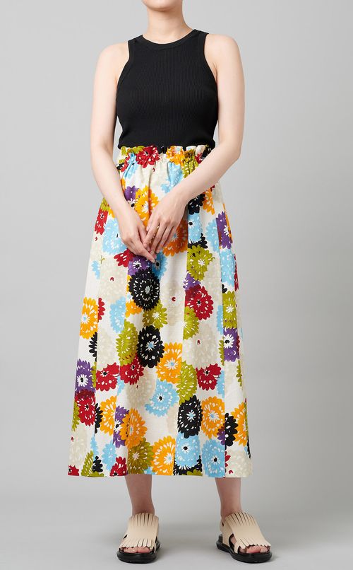 フラワープリントスカート