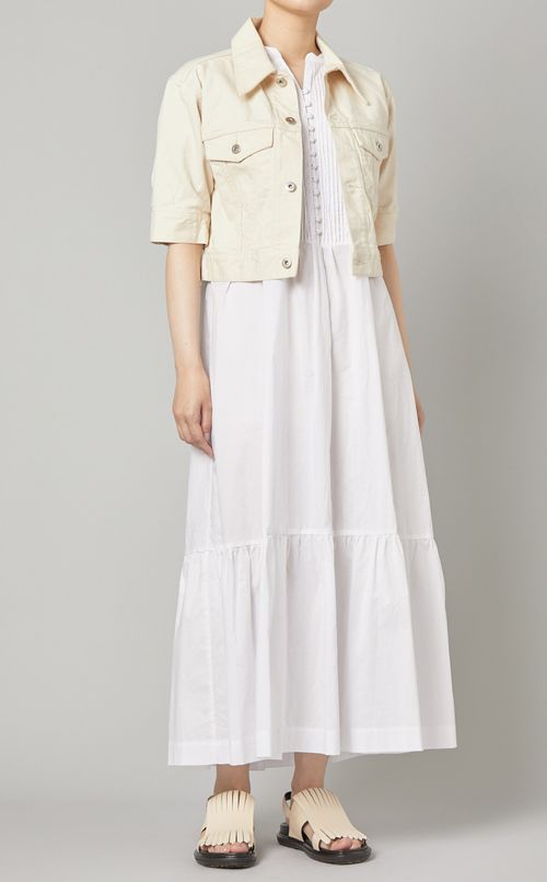 フラワーエンブロイダリーワンピース