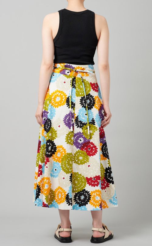 フラワープリントスカート