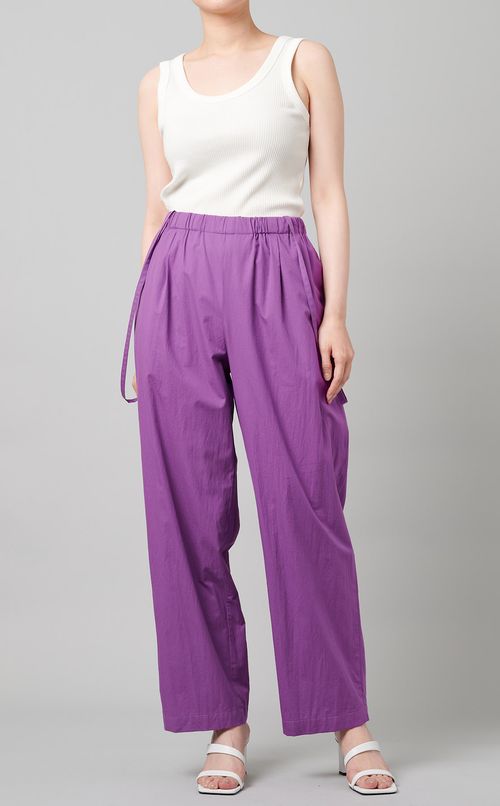 サスペンダー付バックスリットパンツ