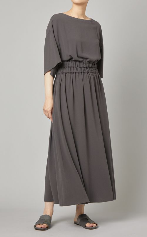 シャーリングジャージーワンピース