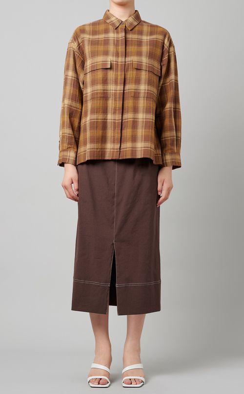 コットンルーズシャツ