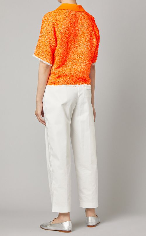 ツイードオープンカラープルオーバー