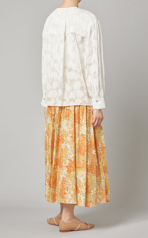 シルク混Vネックプルオーバー