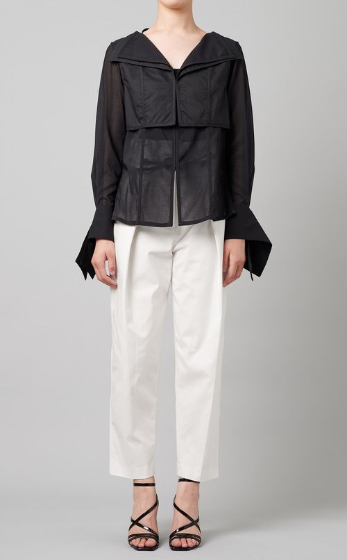 ベルト付テーパードパンツ