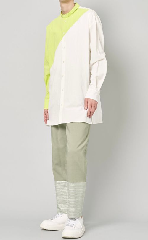 ラメボーダー切替パンツ