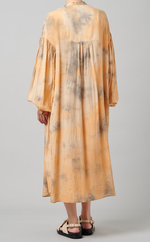 コットンシルクブラウスワンピース