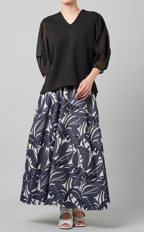 シアーバルーンスリーブカットソー