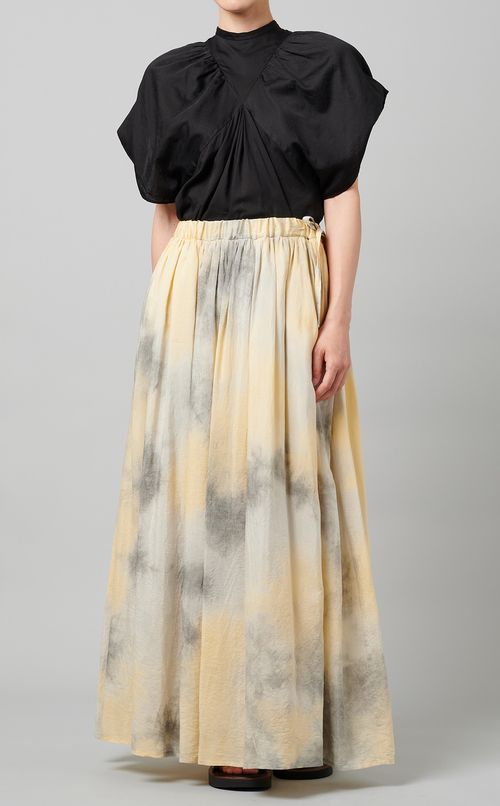 コットンサテンギャザープルオーバー