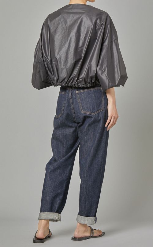 ギャザーショートブルゾン