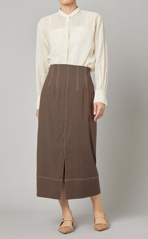 ダブルステッチダーツスカート