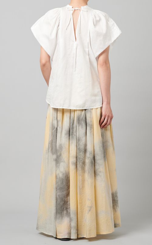 コットンサテンギャザープルオーバー