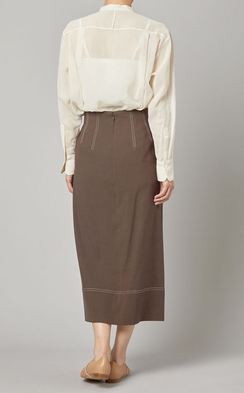 ダブルステッチダーツスカート