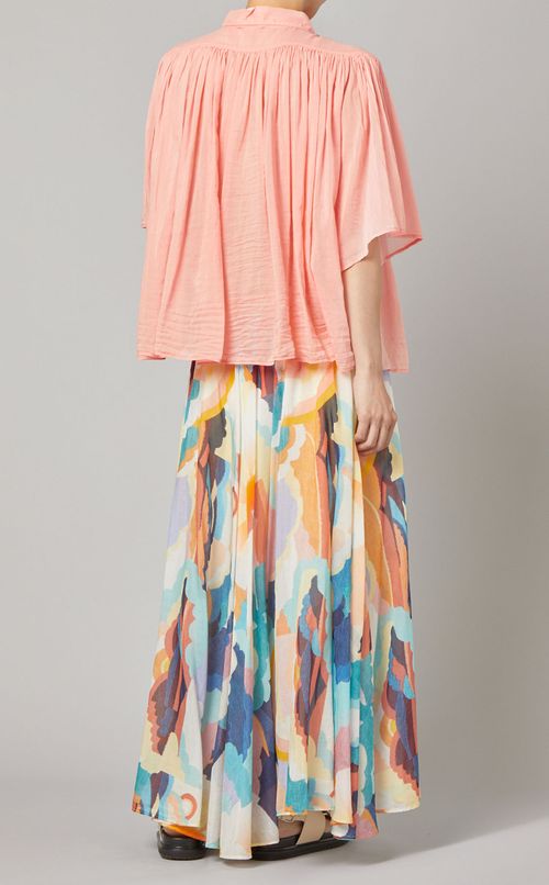 コットンシルクブラウス