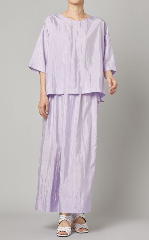 シルク混プルオーバーブラウス