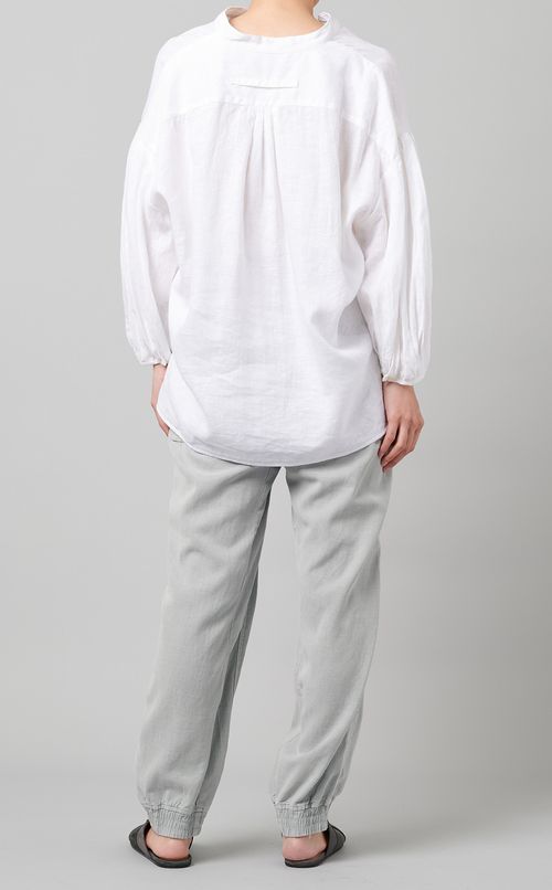 リネンパフスリーブブラウス